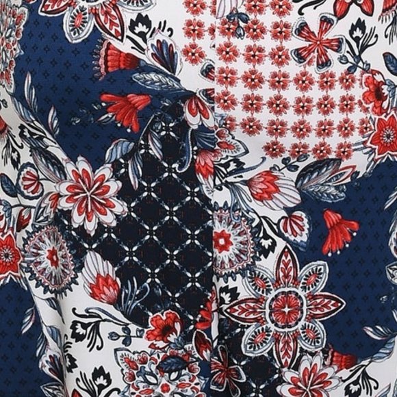 Patchwork Print Floral Dress Wrap - Picture 8 of 9